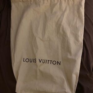 Louis Vuitton Cream Dust Bag 16W by 20L